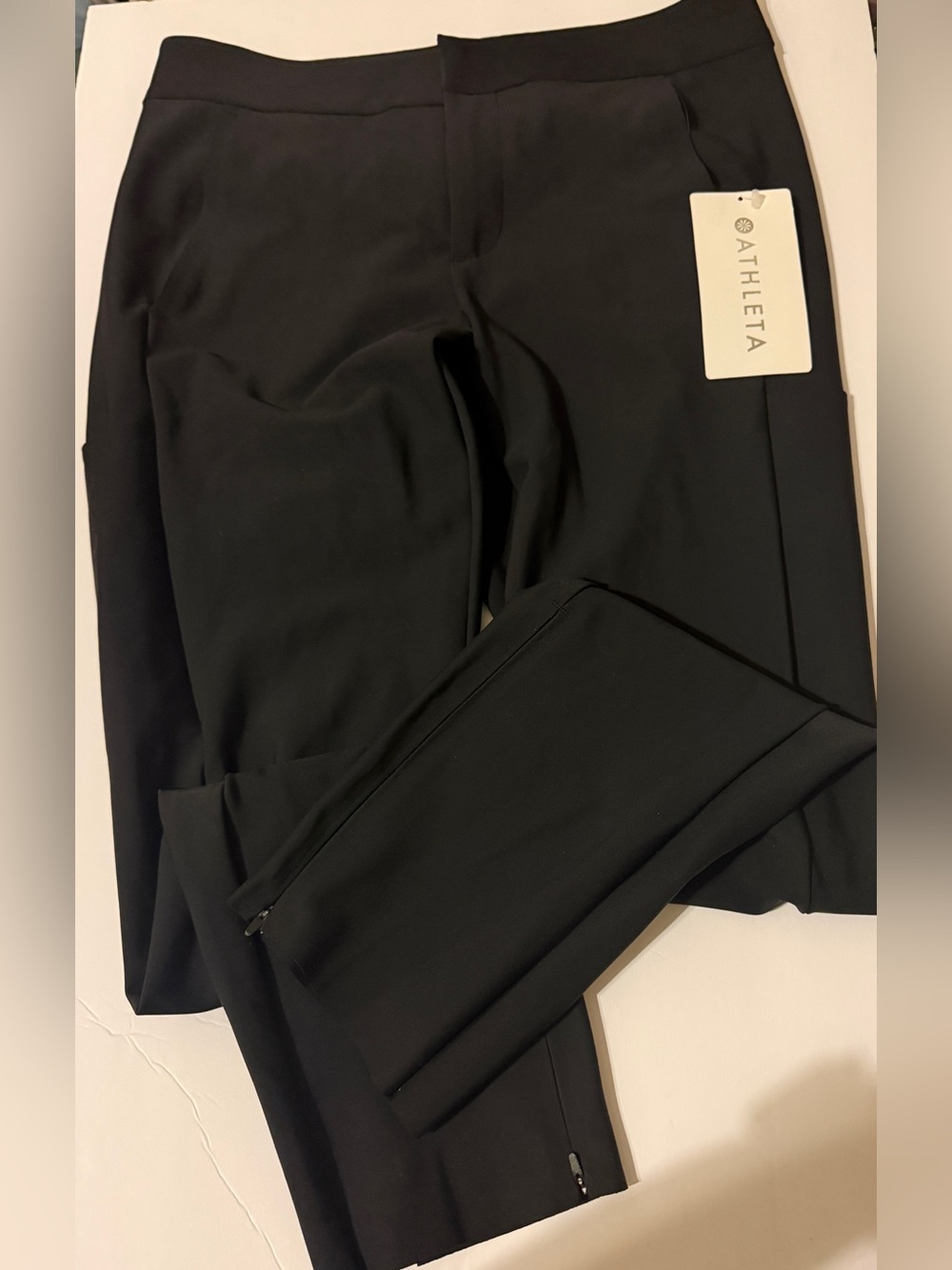 NWT Athleta Stellar Trouser Black Size 8 High-Rise Ponte Pant